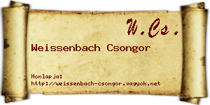 Weissenbach Csongor névjegykártya