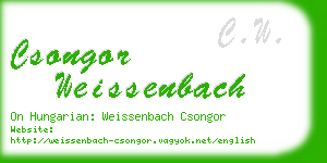 csongor weissenbach business card